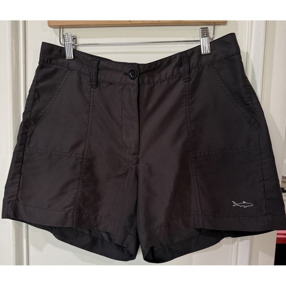 Against The Elements‎ Women's Shorts Shark Logo Black Size 10